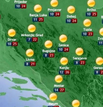 Prognoza vremena za Bosnu i Hercegovinu 18.5.2017.