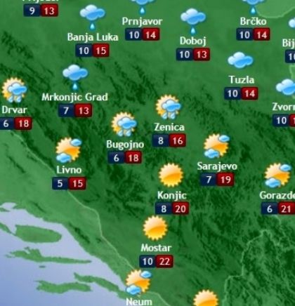Prognoza vremena za Bosnu i Hercegovinu 10.10.2017.