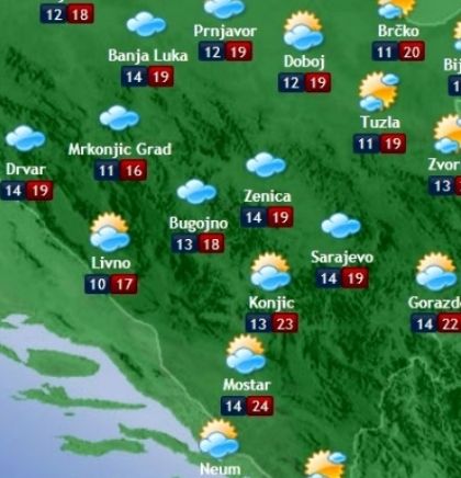 Prognoza vremena za Bosnu i Hercegovinu 04.10.2017.