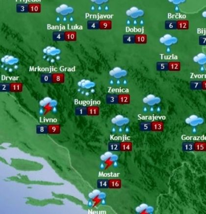 Prognoza vremena za Bosnu i Hercegovinu 13.11.2017.