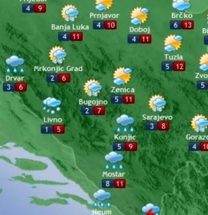 Prognoza vremena za Bosnu i Hercegovinu 28.12.2017.