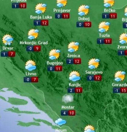Prognoza vremena za Bosnu i Hercegovinu 31.1.2018.
