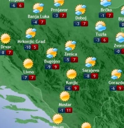 Prognoza vremena za Bosnu i Hercegovinu 16.2.2018.