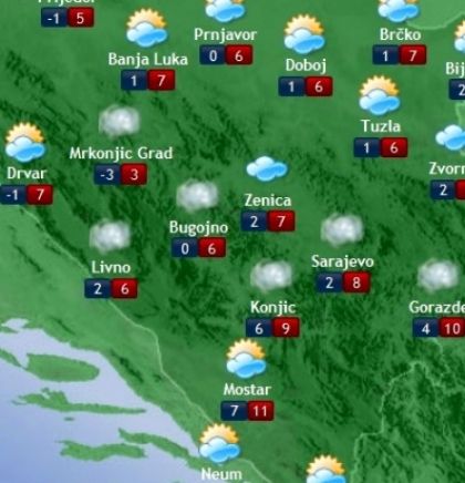 Prognoza vremena za Bosnu i Hercegovinu 09.2.2018.