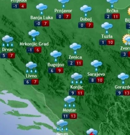 Prognoza vremena za Bosnu i Hercegovinu 06.3.2018.