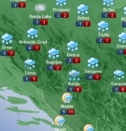 Prognoza vremena za Bosnu i Hercegovine 20.3.2018.