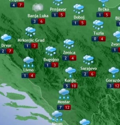 Prognoza vremena za Bosnu i Hercegovinu 26.3.2018.
