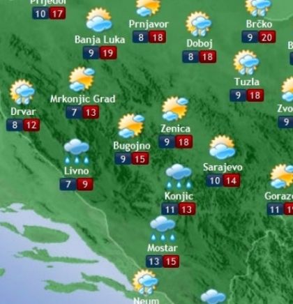 Prognoza vremena za Bosnu i Hercegovinu 12.3.2018.
