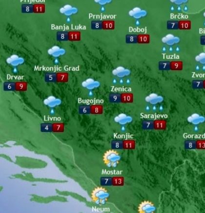 Prognoza vremena za Bosnu i Hercegovinu 14.3.2018.