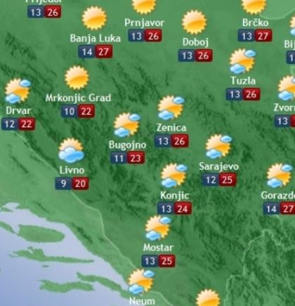 Prognoza vremena za Bosnu i Hercegovinu 25.4.2018