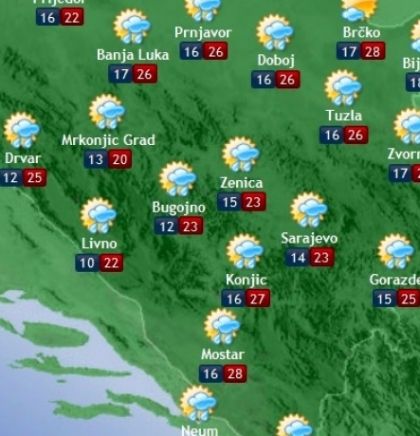 Prognoza vremena za Bosnu i Hercegovinu 24.5.2018