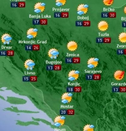 Prognoza vremena za Bosnu i Hercegovinu 29.5.2018