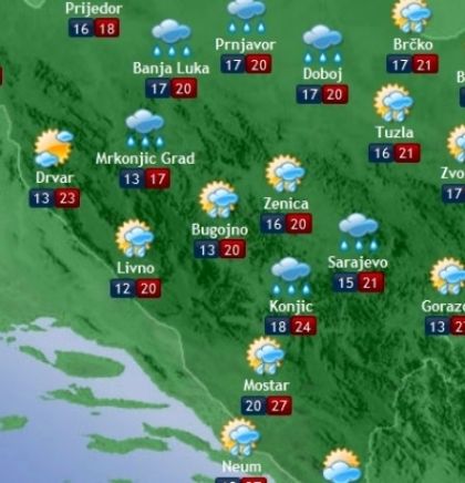 Prognoza vremena za Bosnu i Hercegovinu 14.6.2019