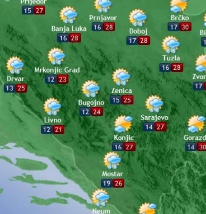 Prognoza vremena za Bosnu i Hercegovinu 06.6.2018