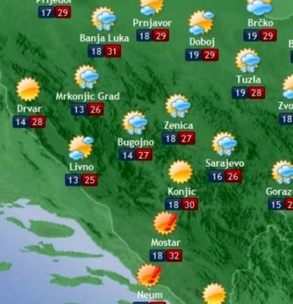 Prognoza vremena za Bosnu i Hercegovinu 07.6.2018