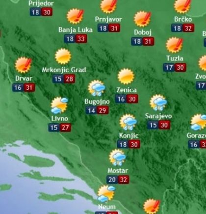Prognoza vremena za Bosnu i Hercegovinu 11.6.2018
