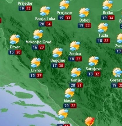 Prognoza vremena za Bosnu i Hercegovinu 12.6.2018