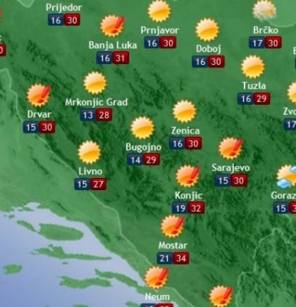 Prognoza vremena za Bosnu i Hercegovinu 05.7.2018