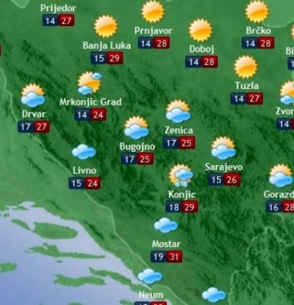 Prognoza vremena za Bosnu i Hercegovinu 20.9.2018
