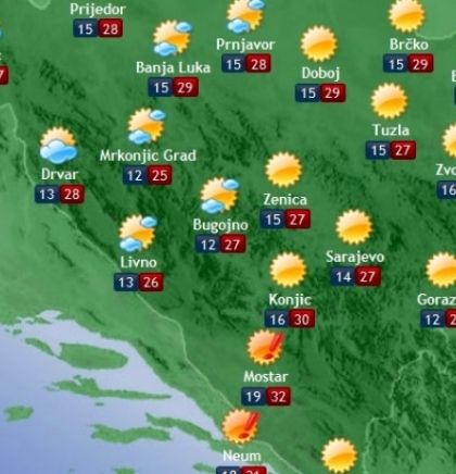 Prognoza vremena za Bosnu i Hercegovinu 13.9.2018
