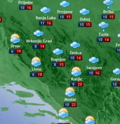Prognoza vremena za Bosnu i Hercegovinu 24.10.2018