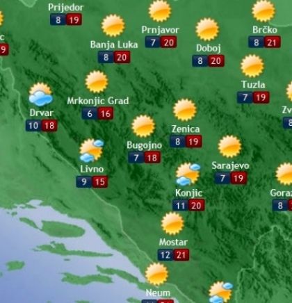 Prognoza vremena za Bosnu i Hercegovinu 31.10.2018