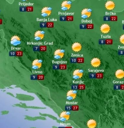 Prognoza vremena za Bosnu i Hercegovinu 16.10.2018