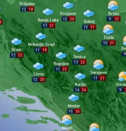 Prognoza vremena za Bosnu i Hercegovinu 17.10.2018