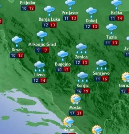 Prognoza vremena za Bosnu i Hercegovinu 2.10.2018