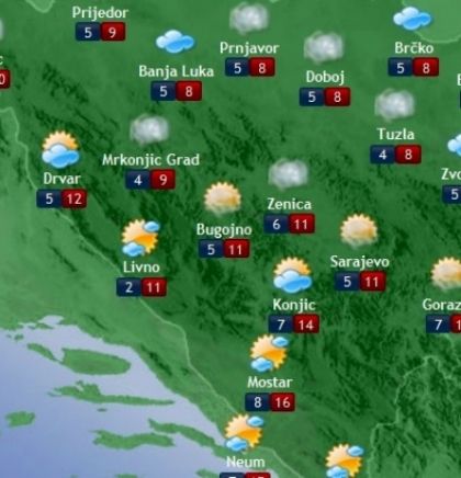 Prognoza vremena za Bosnu i Hercegovinu 23.11.2018