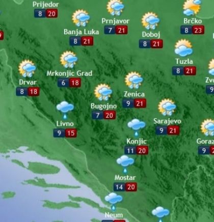 Prognoza vremena za Bosnu i Hercegovinu 1.11.2018