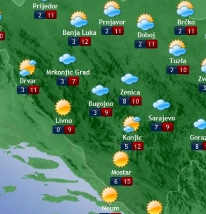 Prognoza vremena za Bosnu i Hercegovinu 15.11.2018