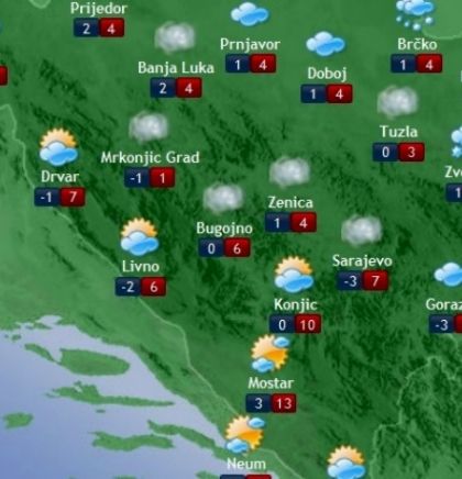 Prognoza vremena za Bosnu i Hercegovinu 19.11.2018