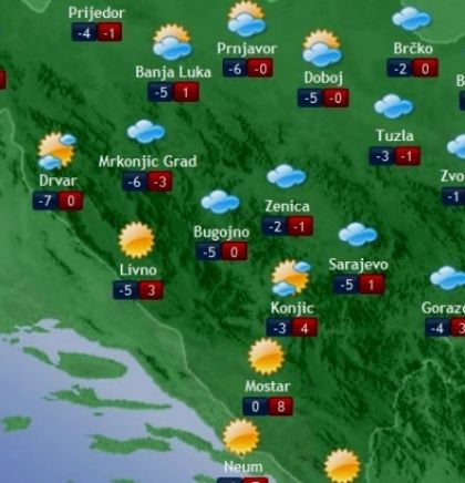 Prognoza vremena za Bosnu i Hercegovinu 29.11.2018