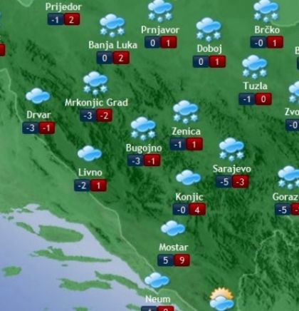 Prognoza vremena za Bosnu i Hercegovinu 30.11.2018