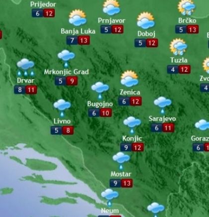 Prognoza vremena za Bosnu i Hercegovinu 3.12.2018