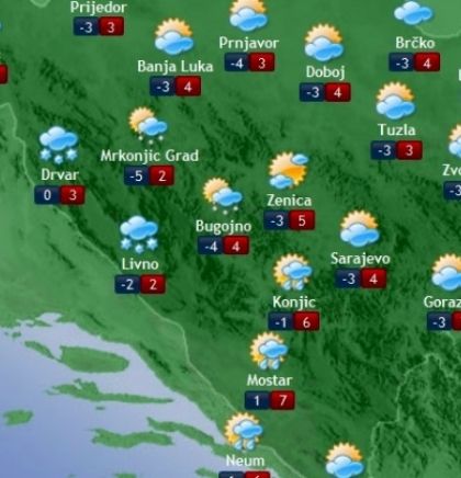 Prognoza vremena za Bosnu i Hercegovinu 13.12.2018