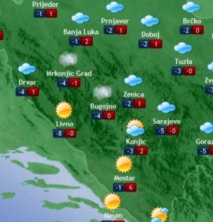 Prognoza vremena za Bosnu i Hercegovinu 18.12.2018