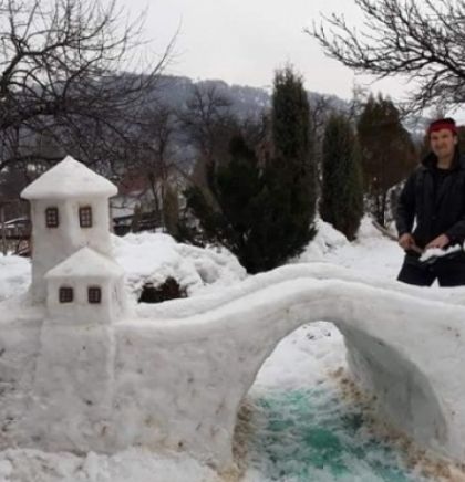 Zanimljiva 'snježna' kreacija kakanjskog slikara