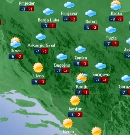 Prognoza vremena za Bosnu i Hercegovinu 07.1.2019