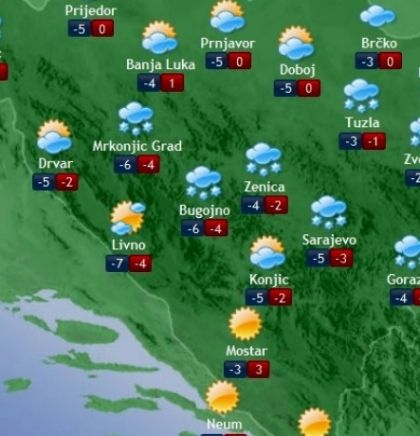 Prognoza vremena za Bosnu i Hercegovinu 03.1.2019