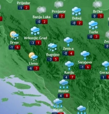 Prognoza vremena za Bosnu i Hercegovinu 30.1.2019