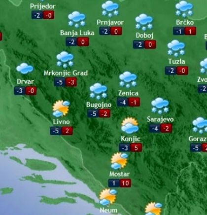 Prognoza vremena za Bosnu i Hercegovinu 24.1.2019