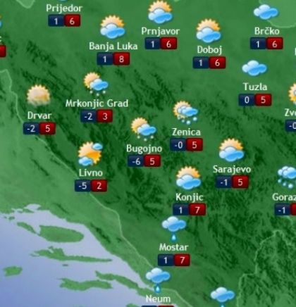Prognoza vremena za Bosnu i Hercegovinu 09.1.2019