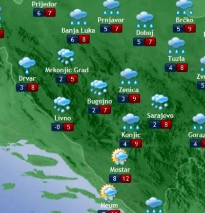 Prognoza vremena za Bosnu i Hercegovinu 11.2.2019