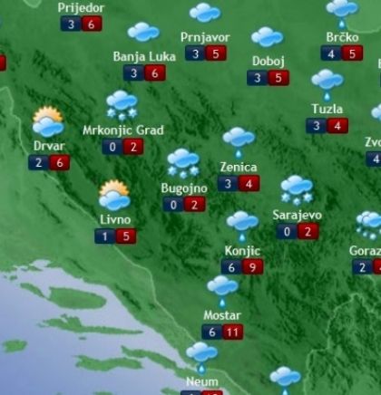 Prognoza vremena za Bosnu i Hercegovinu 04.2.2019