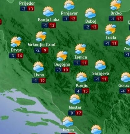 Prognoza vremena za Bosnu i Hercegovinu 26.2.2019