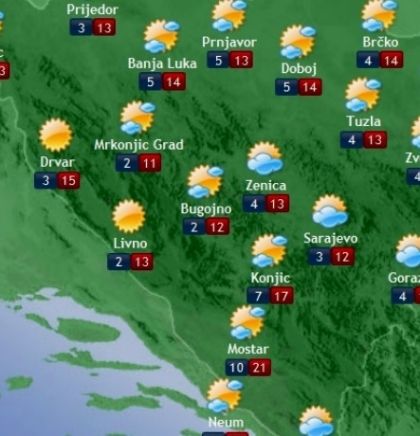 Prognoza vremena za Bosnu i Hercegovinu 21.3.2019