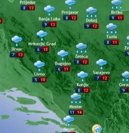 Prognoza vremena za Bosnu i Hercegovinu 30.4.2019