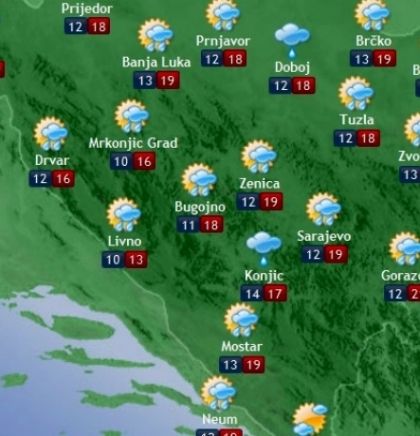 Prognoza vremena za Bosnu i Hercegovinu 22.5.2019